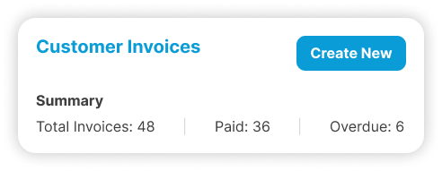 Customer invoice summary in Wizard Cloud ERP